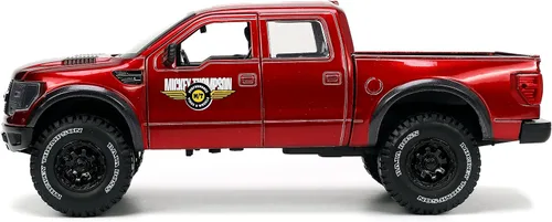 Miniatura 3 de Jada Toys Just Trucks 1:24 2011 Ford SVT Raptor - Coche fundido a presión rojo con estante para neumáticos, juguetes para niños y adultos