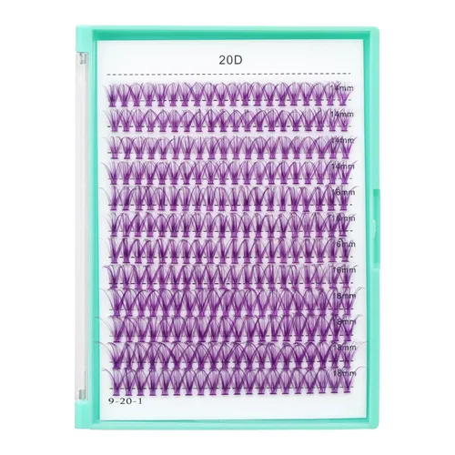 Miniatura 24 de Bodermincer - Bandeja grande de 240 pestañas de rizo D de 0.3 a 0.8 pulgadas (8 a 20 mm) para elegir, pestañas postizas individual para maquillaje