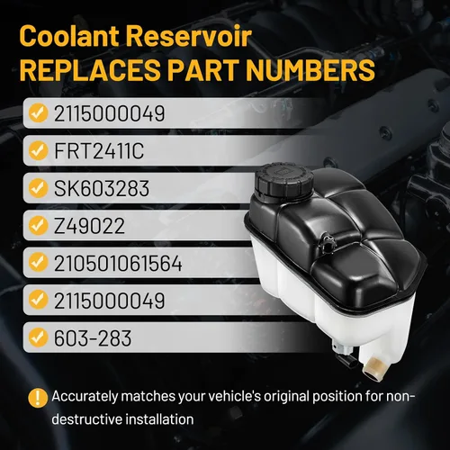 Miniatura 3 de Depósito de Expansión de Refrigerante del Motor 603-283 Compatible con Mercedes-Benz E350 E320 E500 E300 E280 E550 CLS500 CLS550 CLS55 AMG Reemplazo