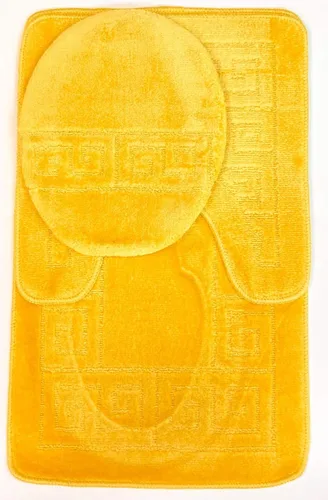 Miniatura 6 de WPM WORLD PRODUCTS MART Juego de 3 alfombras de baño con patrón de alfombra de baño (20 x 32 pulgadas)/alfombrilla de contorno grande