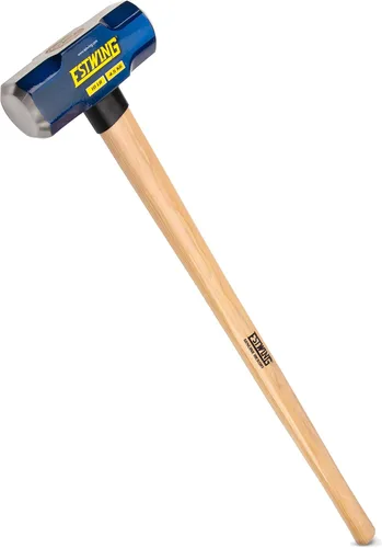 Miniatura 17 de Estwing Martillo de trineo de cara dura de 4 libras, mango indestructible de 12 pulgadas, cabeza de acero bloqueada, agarre de goma vulcanizada