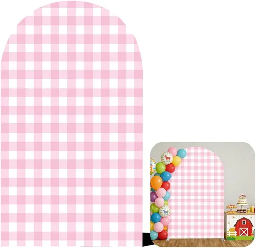 Miniatura 10 de Telón de fondo de arco Chiara, fundas elásticas de tela de elastano para puerta de granja para cumpleaños, baby shower, decoración de fiesta