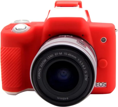 Miniatura 10 de Rieibi Funda de silicona para Canon EOS M50/M50 II, funda protectora de silicona suave para cámara Amarillo