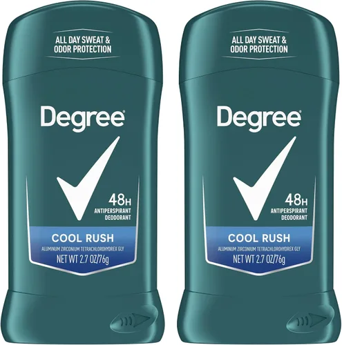 Miniatura 12 de Degree Desodorante antitranspirante original para hombre, paquete doble Cool Rush, protección contra el sudor y el olor, antitranspirante