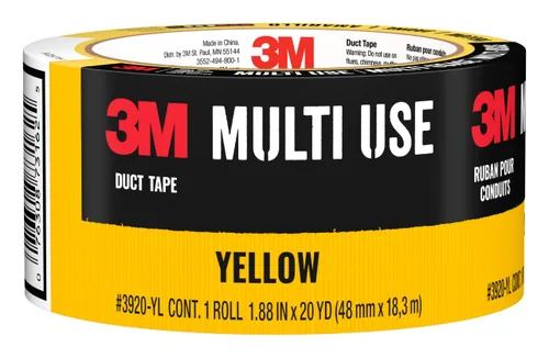 Miniatura 11 de Cinta adhesiva multiusos de colores 3M, amarilla con adhesivo fuerte y respaldo resistente al agua, cinta adhesiva multisuperficie