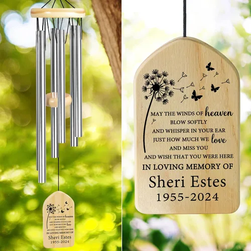 Miniatura 15 de Campanillas de viento conmemorativas para la pérdida de la madre, regalo de condolencias en memoria de mamá