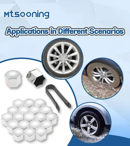 Miniatura 5 de 21 piezas de tapas para tuercas de rueda de coche, cubierta universal de 21 mm para tuerca de rueda, protector de cabeza de perno del cubo