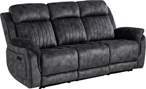 Miniatura 9 de Sofá biplaza reclinable eléctrico Zero Gravity con reposacabezas ajustables, sillón reclinable eléctrico con consola, sofá reclinable eléctrico de 2