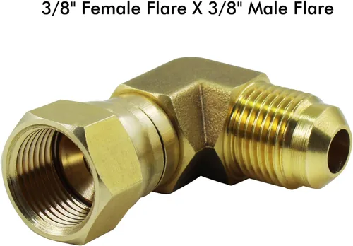 Miniatura 2 de MENSI Conexiones de acoplamiento de conector de codo de 90 grados de gas propano, agua, aceite para parrillas de barbacoa, reemplazo de calentador