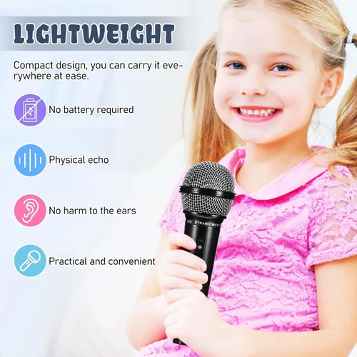 Miniatura 4 de NUOBESTY Micrófono de juguete de imitación para niños - Micrófono de plástico falso para regalos de fiesta de cumpleaños o juego de disfraces