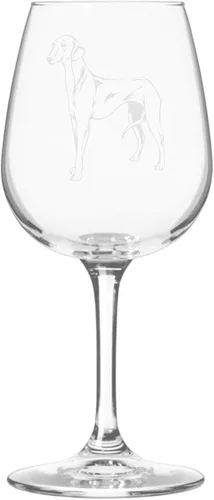 Miniatura 41 de Copa de vino de 12.75 onzas con diseño de perro grabado