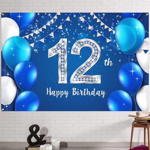Miniatura 23 de HAMIGAR Fondo de pancarta de feliz cumpleaños número 10 de 6 x 4 pies, decoraciones de cumpleaños de 10 años, suministros de fiesta para niñas