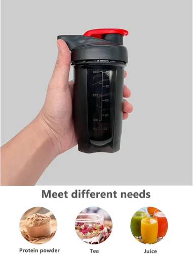 Miniatura 4 de Botella Mezcladora para Batidos de Proteína con Taza y Botella Mezcladora de 10 onzas/300ML con Bolitas Mezcladoras, Juego de Botellas Mezcladoras