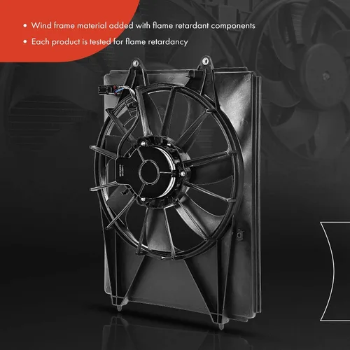 Miniatura 3 de A-Premium Conjunto de ventilador de condensador derecho A/C compatible con modelos seleccionados Honda y Acura. Pilot 2016-2022, Ridgeline