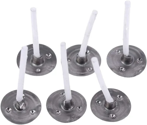 Miniatura 6 de 100 mechas de té de bajo humo, pestañas de mecha preenceradas de 1 pulgada para fabricación de velas de cera de soja, algodón puro, sin humo