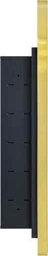 Miniatura 6 de Botiquín de baño empotrado en arco dorado cepillado con espejo de acero inoxidable con marco de metal rectangular con espejo de 16 x 28.3 pulgadas