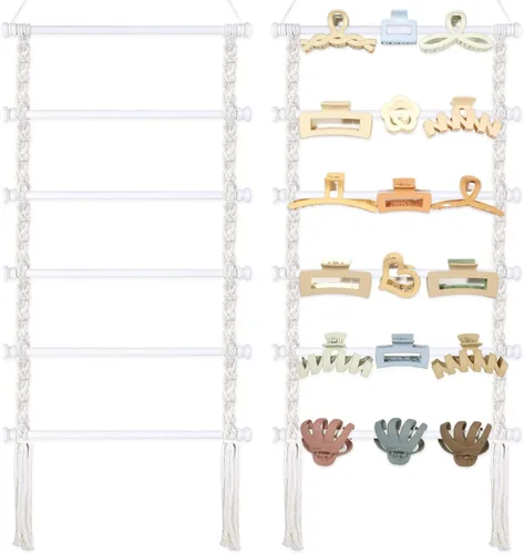 Miniatura 7 de SNOWSTAR Organizador de Pinzas de Pelo con Flor, Soporte Colgante para Pinzas de Pelo y Almacenamiento para Mujeres y Niñas, Perchero para Pinzas