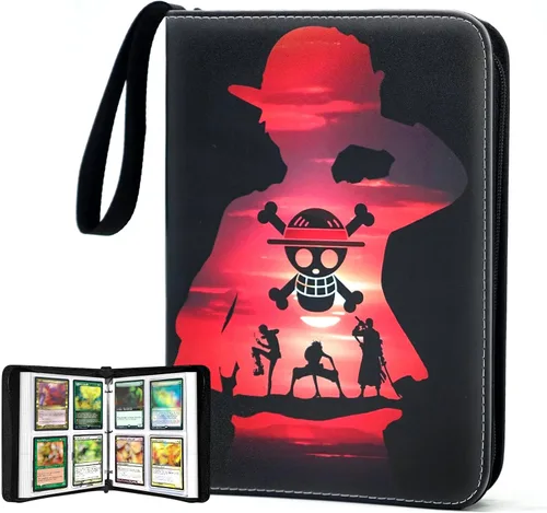 Miniatura 21 de Carpeta de Tarjetas Zoro de 400 Bolsillos para Tarjetas Zoro de One Piece, Libro de Almacenamiento de Tarjetas Portátil e Impermeable con Fundas OP