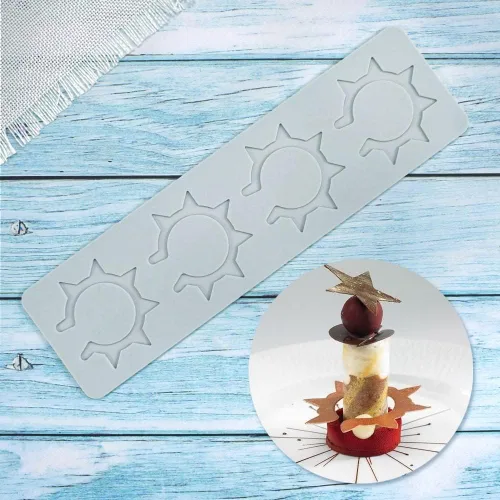 Miniatura 6 de Moldes de silicona 3D de hojas huecas para chocolate, molde de panal, abeja, caramelo, patrón de flores, molde para fondant, decoración de tartas