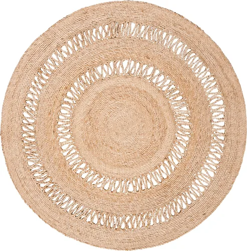 Miniatura 2 de SAFAVIEH Colección redonda de fibra natural NFB254A de 3 pies, redonda, natural, hecha a mano, estilo bohemio, con encanto de yute
