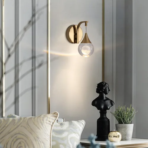 Miniatura 3 de Aplique de pared de luna para interiores, lámpara de pared de cristal, moderna, regulable, luz LED de pared para dormitorio, baño, sala de estar