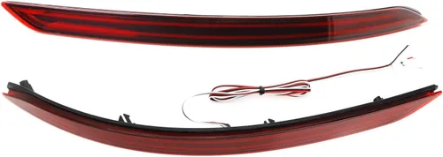 Miniatura 8 de iJDMTOY Luces reflectoras de parachoques LED de lente roja compatibles con Hyundai Elantra Sedán 2017 2018, función como faros antiniebla