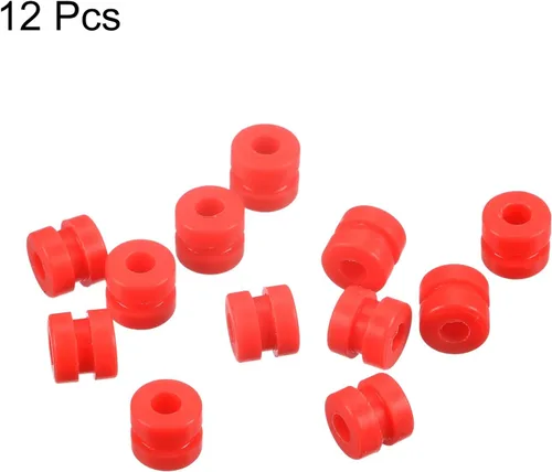 Miniatura 3 de MECCANIXITY Bolas de goma antivibración RC para control remoto F4 F7 controlador de vuelo M2x4mm bolas de absorción de impactos (rojo), paquete de 12