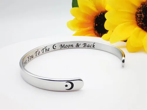 Miniatura 185 de Pulseras inspiradoras para mujer, joyería de acero inoxidable, con refranes, pulsera motivacional con mensaje oculto, pulseras grabadas para mejor