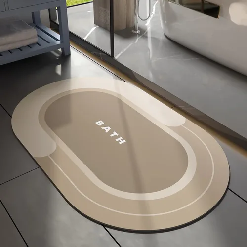 Miniatura 26 de MontVoo Alfombra de baño antideslizante, de secado rápido, resistente a las manchas para el suelo del baño, alfombra de ducha de fácil cuidado
