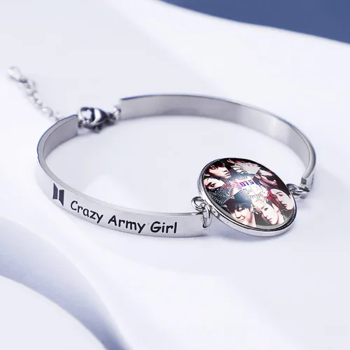 Miniatura 3 de G-Ahora BT Army Jewelry Crazy Army Girl Bracelet Kpop BT Bangtan Boys Bracelet Gift For BT Fans