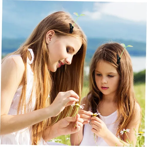 Miniatura 5 de BESPORTBLE 10 pinzas para el cabello, brotes de frijol, planta, pasadores para la cabeza, pasadores, horquillas para niñas y mujeres