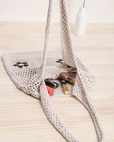Miniatura 5 de ENBEI Bolsas bohemias, bolsa de punto de hombro, bolsa de mano Y2K estética, bolso de ganchillo lindo para mujeres, regalos hippie