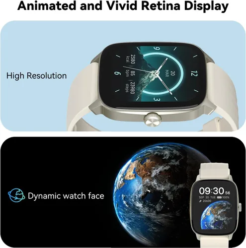 Miniatura 7 de Reloj inteligente, no requiere aplicación/teléfono, pantalla HD de 1.85 pulgadas, reloj impermeable con monitor de frecuencia cardíaca y sueño