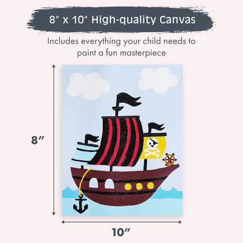 Miniatura 3 de Pink Picasso Kits de pintura por números para niños de 5 a 12 años Juego de pintura para niños principiantes de 8 x 10 pulgadas, kit de pintura