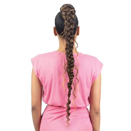 Miniatura 4 de Shake-N-Go Freetress Equal Cola de caballo – Boho Jumbo Braid Goddess Cola de caballo de 30 pulgadas (CB1B/530)