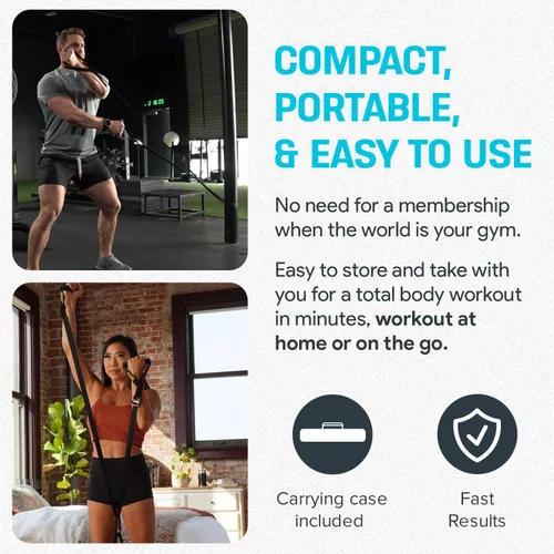 Miniatura 2 de Bullworker Correas de entrenamiento de suspensión ISO-FLO, gimnasio portátil en casa para entrenamiento de fuerza de cuerpo completo