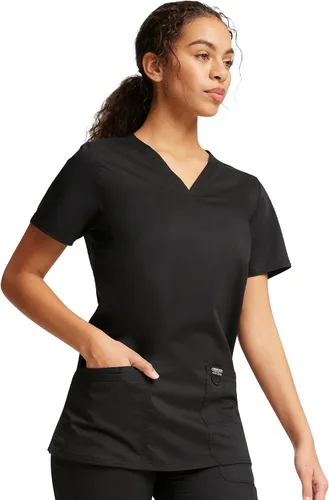 Miniatura 7 de Cherokee Medical - Camisa sanitaria para mujer con cuello en V, ajuste clásico moderno y 3 bolsillos, tela ultra suave y elástica en 2 direcciones