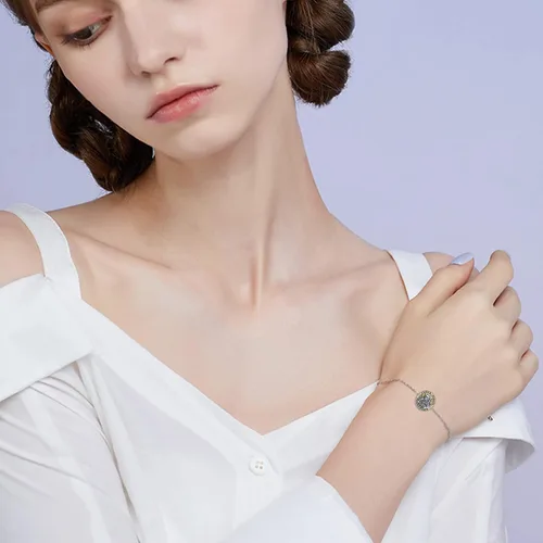 Miniatura 4 de YAFEINI Pulsera de plata de ley 925 con dije de muerte de Santa Muerte para mujer, Plata de ley Plata, Sin gemas.
