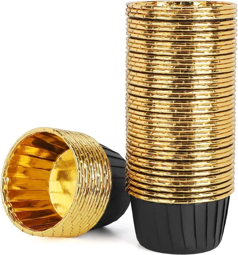 Miniatura 27 de EUSOAR Vasos para hornear, 50 forros para cupcakes de 3.5 onzas, forros para magdalenas de Navidad, envoltorios de cupcakes, papel para magdalenas