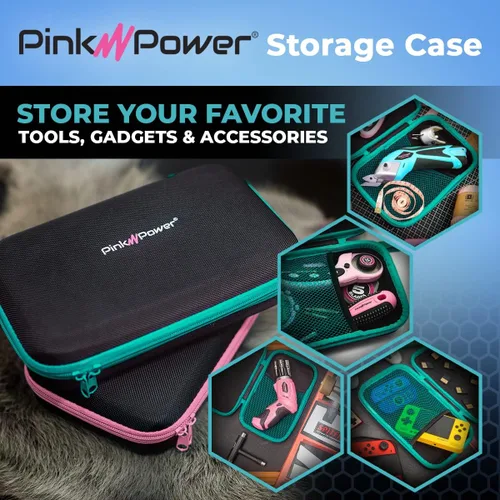 Miniatura 8 de Pink Power Estuche de almacenamiento para destornilladores inalámbricos de tijera, cortador de caja de tijera, accesorios de costura artesanal