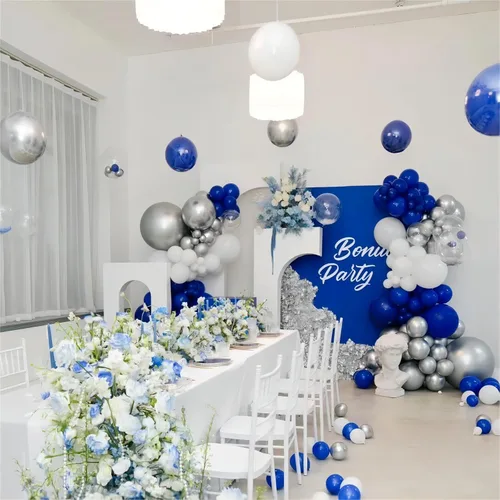 Miniatura 7 de Kit de guirnalda de globos de 130 piezas en rosa pastel y blanco - Globos de látex blancos y rosas de diferentes tamaños de 18/12/10/5 pulgadas