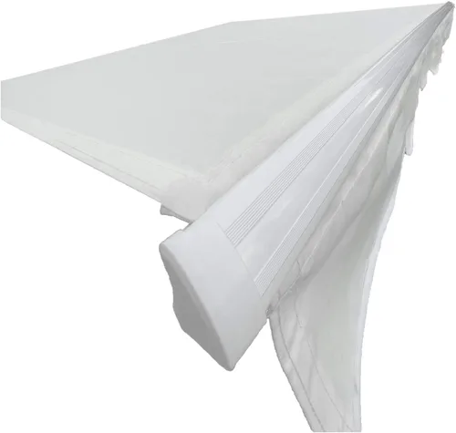 Miniatura 3 de Toldo retráctil de 8 x 6.5 pies (manual) Toldo retráctil de aluminio resistente al agua de poliéster para patio con mango manivela para hogar al