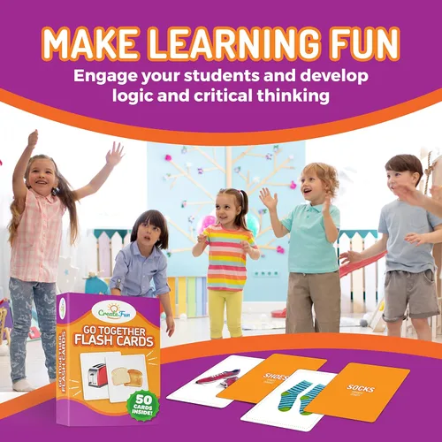 Miniatura 7 de Tarjetas flash Go Together para niños y adultos – 50 tarjetas realistas de emparejamiento de imágenes para terapia del habla, actividades