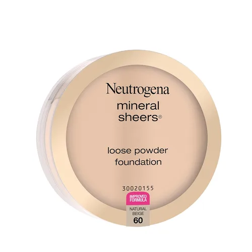 Miniatura 12 de Neutrogena Mineral Sheers - Base de maquillaje ligera en polvo suelto con vitaminas A, C y E, cobertura transparente a media, mejorador del tono