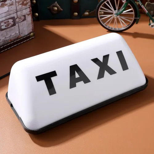 Miniatura 8 de Cabilock - 2 letreros de techo de taxi, luz magnética de taxi de 6.69 pulgadas para automóvil, letrero superior de cabina, lámpara decorativa