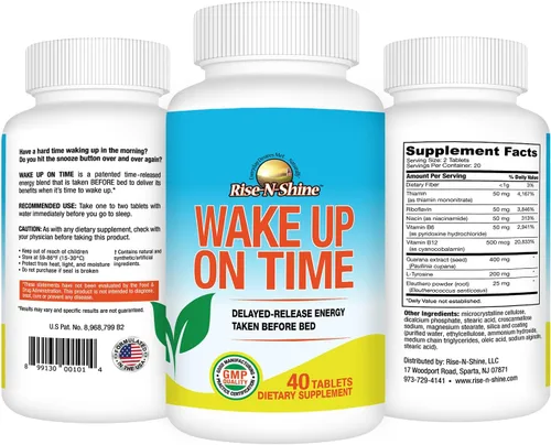 Miniatura 2 de Rise-N-Shine Suplemento energético Wake Up On Time para ayudar a impulsar tus mañanas con alerta y concentración para un día productivo con cafeína