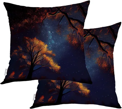 Miniatura 66 de Fundas de almohada con diseño de pinos y pájaros, bayas rojas, hojas de acebo, fondo beige, funda de cojín de mezcla digital, funda de almohada