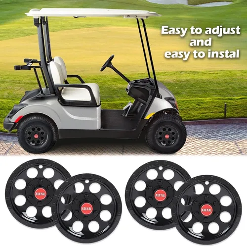 Miniatura 9 de G-PLUS Wheel Cover Hub Caps Compatible with EZGO Club Car and Yamaha Golf Cart Hubcaps (Set of 4,8-10 Inch)
