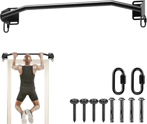 Miniatura 13 de Kipika - Barra de dominadas de gran resistencia para montar en la puerta, barra multifuncional para flexiones, barra de fitness portátil