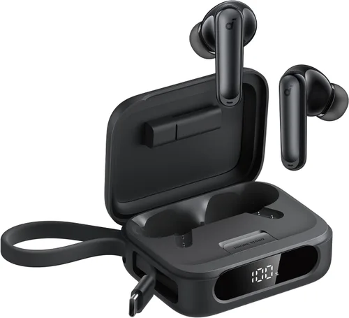 Miniatura 8 de Soundcore P41i de Anker, auriculares con cancelación de ruido adaptativa con cargador portátil para teléfono, solo para carga USB-C, tiempo de Negro